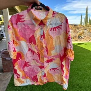 Colorful womens Shirt and short set